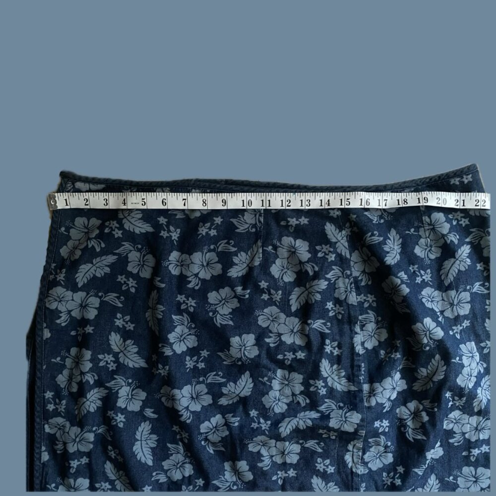 Handmade Reversible Denim Wrap skirt - Picture 6 of 13